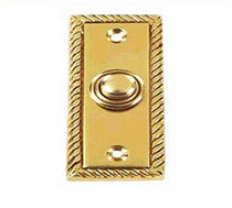 Brass Oblong Bell Push, Brass Accessories