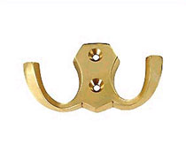 Brass Double Robe Hook, Brass Accessories