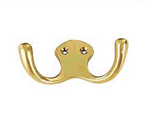 Brass Double Robe Hook, Brass Accessories