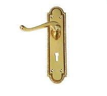 Brass Lever Lock Shaped, Brass Door Fittings