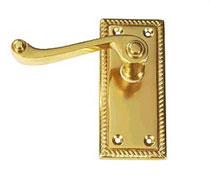 Brass HotForged Lever Latch Georgian, Brass Door Fittings