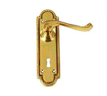 Brass Lever Lock Georgian, Brass Door Fittings