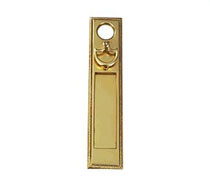 Brass Trinity Postal Knocker, Brass Door Fittings
