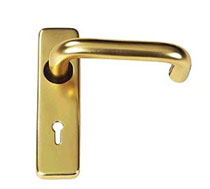 Brass 19MM Round Bar Lever Lock Concealed Fix, Brass Door Fittings