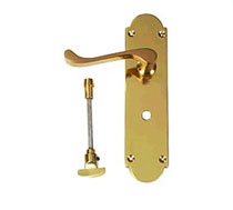 Brass Lever Bathroom Lock Scroll, Brass Door Fittings