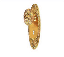 Brass Oval Knob Lock, Brass Door Fittings